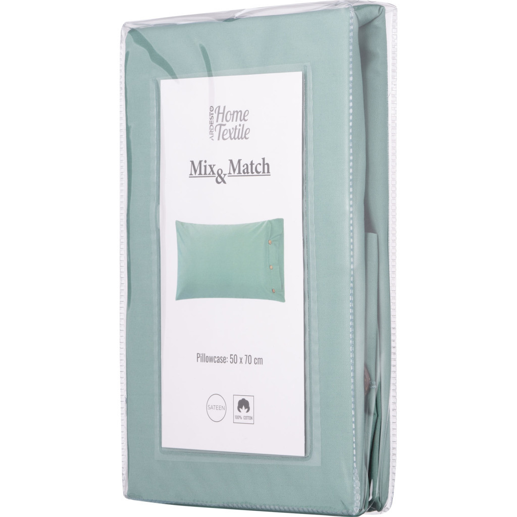 Наволочка Ardesto Mix&Match 50х70см сатин, шавлія (ART5070PCG) - зображення 4