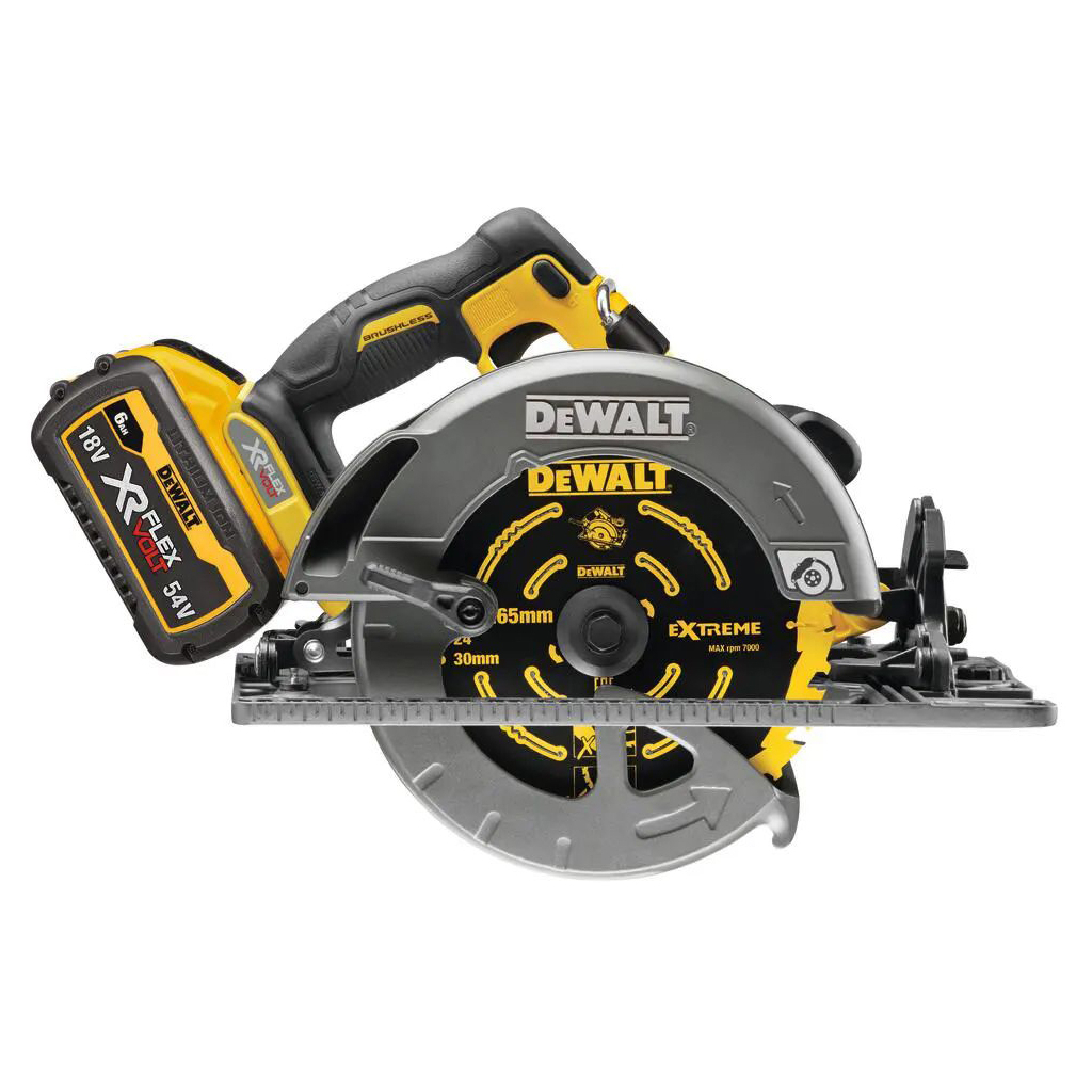 Дискова пила DeWALT 54В XR FLEXVOLT Li-lon диск 190х30 мм, 2x2Ah, 3.7 кг, кейс TSTAK (DCS579T2) - изображение 3