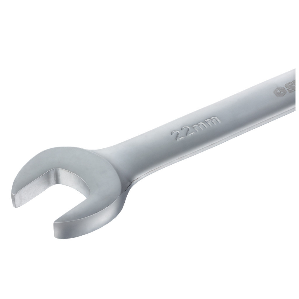 Ключ Sigma ріжково-накидний з тріскачкою 22мм CrV polished (6022221) - зображення 4