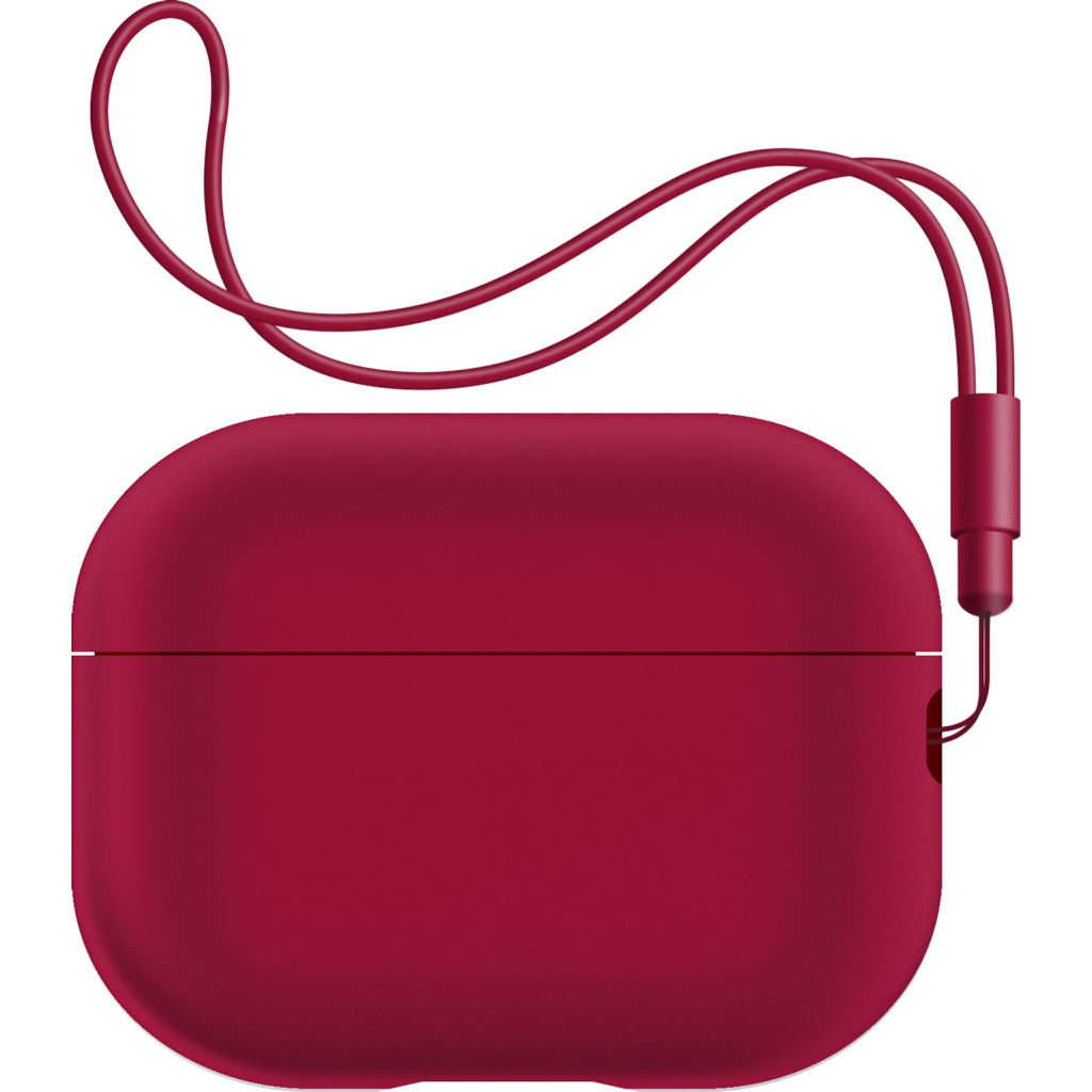 Чохол для навушників Armorstandart Silicone Case with straps для Apple Airpods Pro 2 Wine Red (ARM68620) - зображення 1