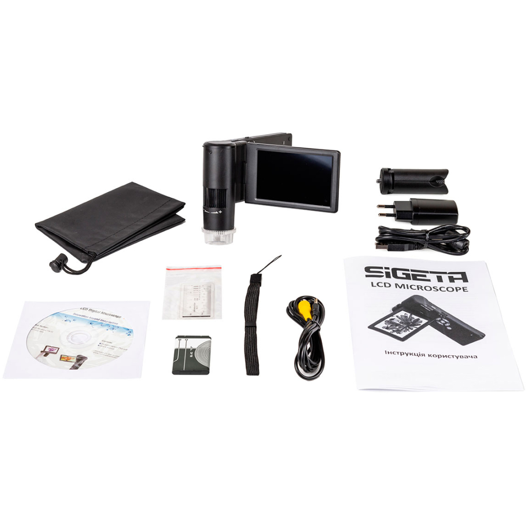 Мікроскоп Sigeta Illuminant 10x-300x 5.0Mpx 4" LCD (65510) - зображення 4