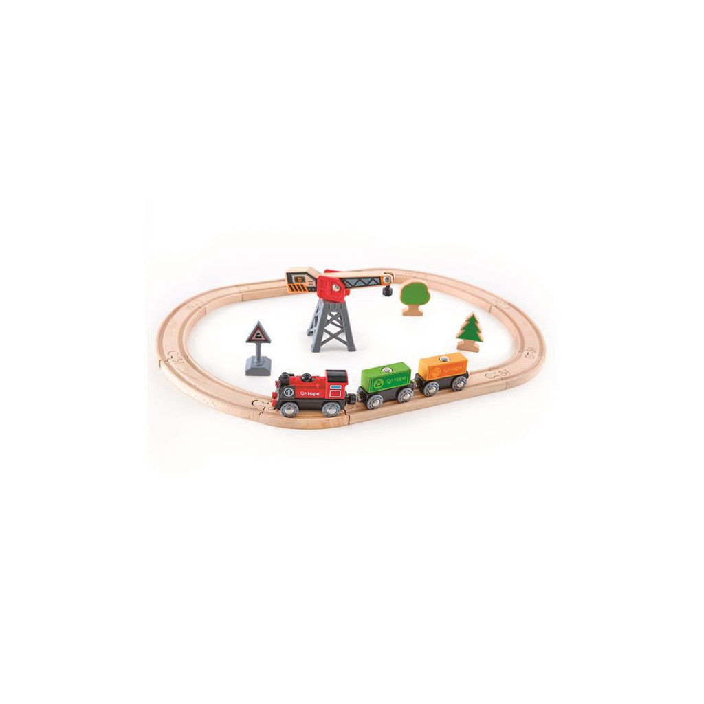 Залізниця Hape Доставка вантажів 19 елементів (E3731) - зображення 2