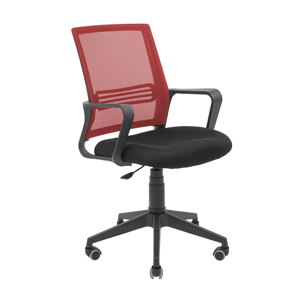 Офісне крісло Richman Джина Пластик Піастра Сітка чорна + червона (ADD0003120) - зображення 1