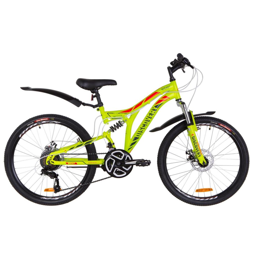 Велосипед Discovery 24" ROCKET AM2 DD рама-15" 2019 зелено-червоний (OPS-DIS-24-139) - зображення 1