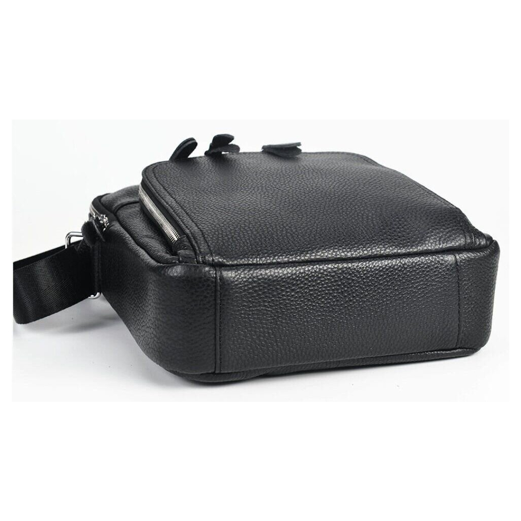 Сумка Vintage Месенджер шкіряна Чорна (20247) - зображення 9