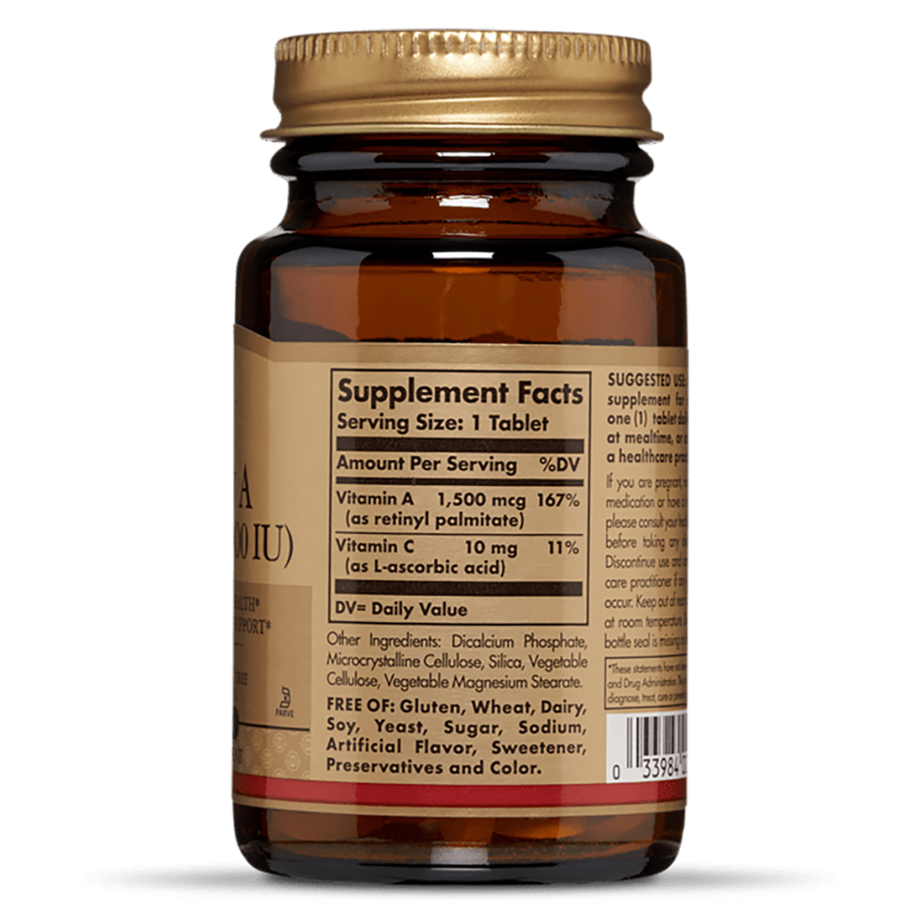Вітамін Solgar Вітамін а 1500 мкг, 100 таблеток (SOL-02820) - зображення 2