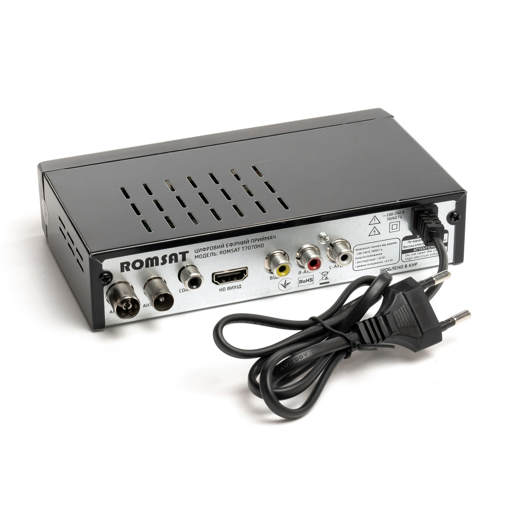 ТВ тюнер Romsat DVB-T2, метал (T7070HD) - зображення 5