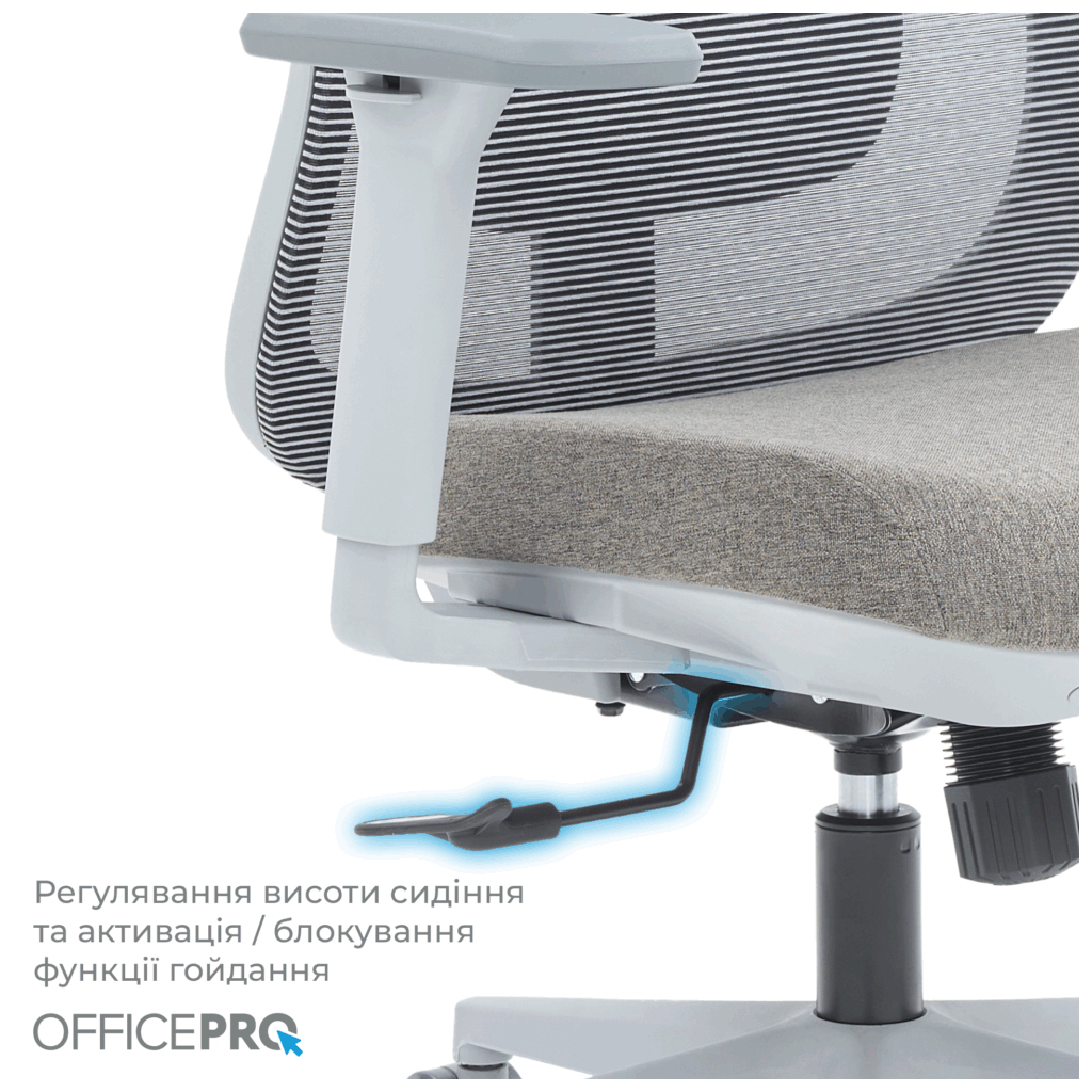 Офісне крісло OfficePro Wave OC599-G-G-G (OC599-G-G-G) - зображення 8