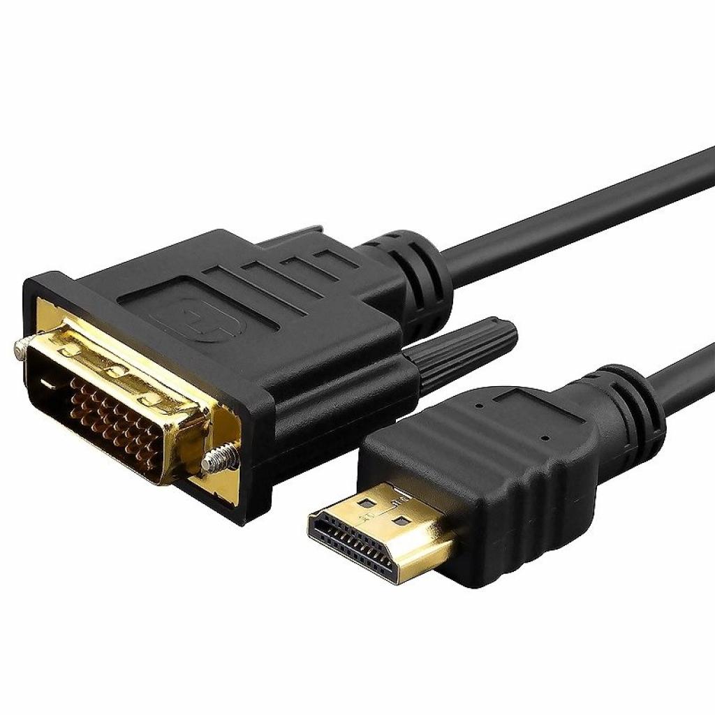 Кабель мультимедійний HDMI to DVI 24+1 1.8m Patron (CAB-PN-DVI-HDMI-18F) - зображення 1