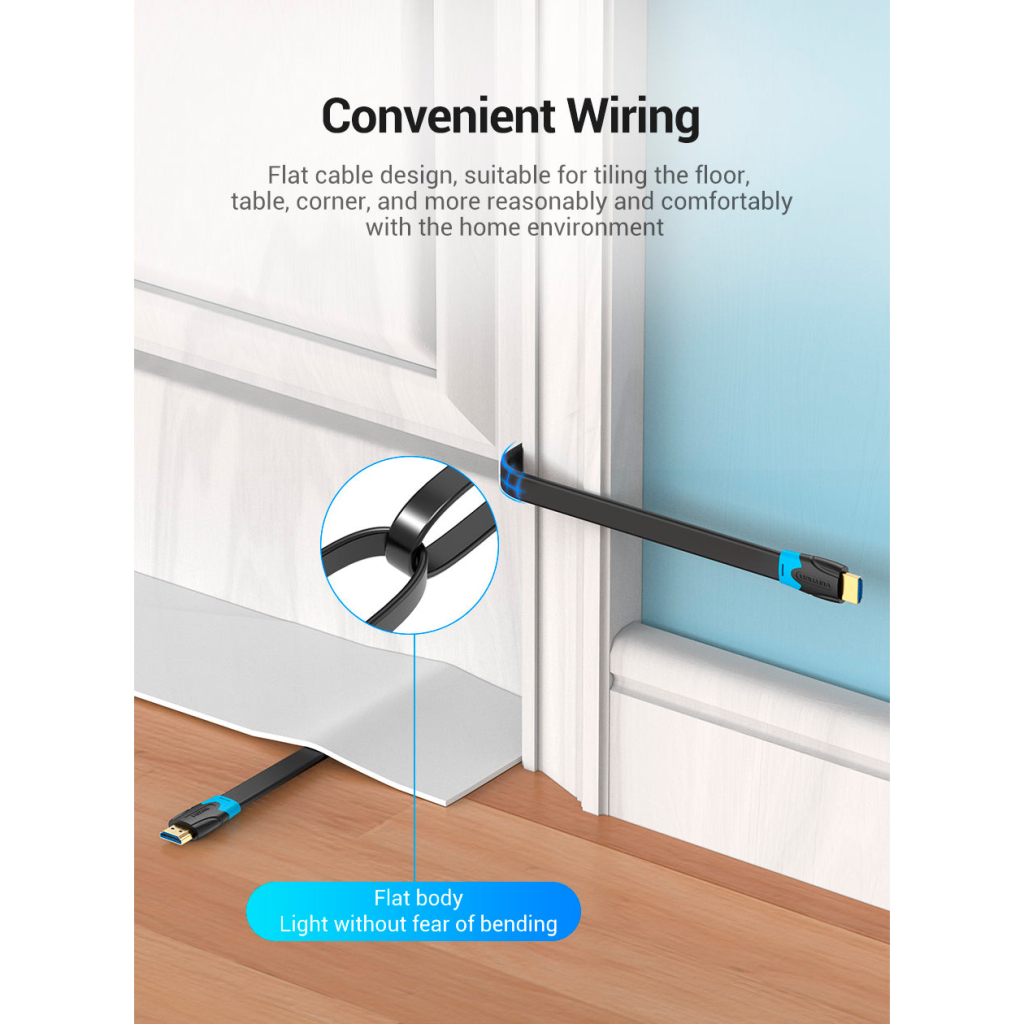 Кабель мультимедійний HDMI M to HDMI M 1.5m black Vention (AAKBG) - зображення 3