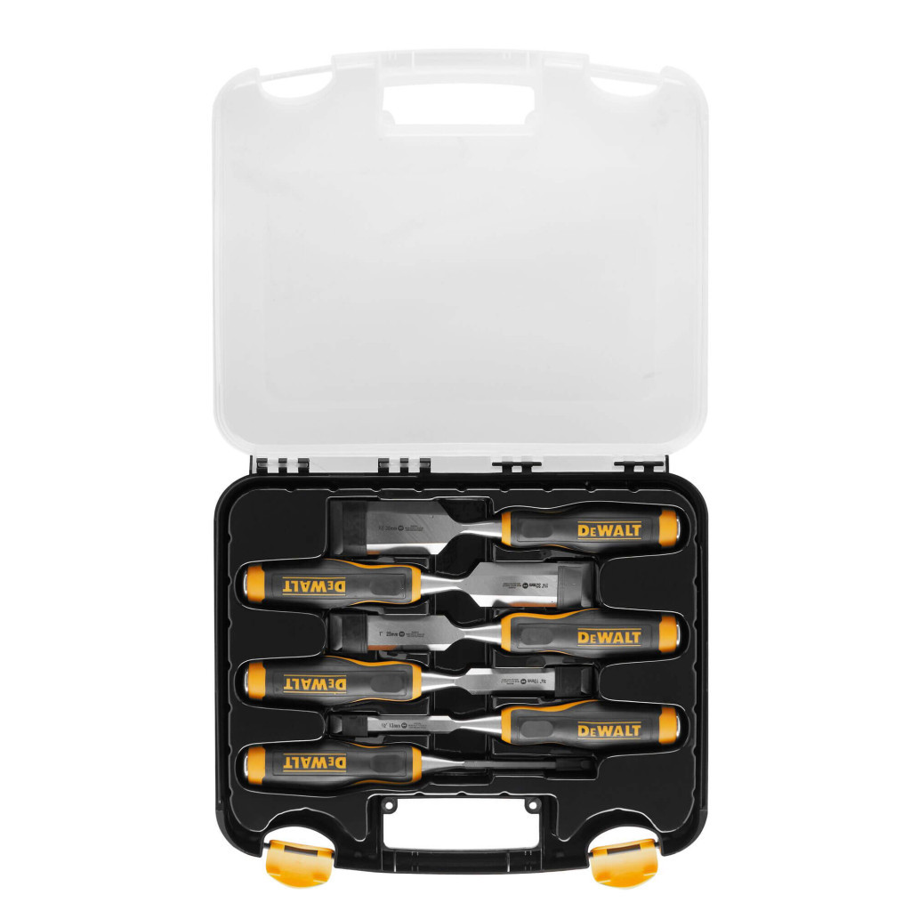 Стамеска DeWALT 6 шт 6,13,19,25,32,38 мм, кейс (DWHT16852-9) - зображення 2