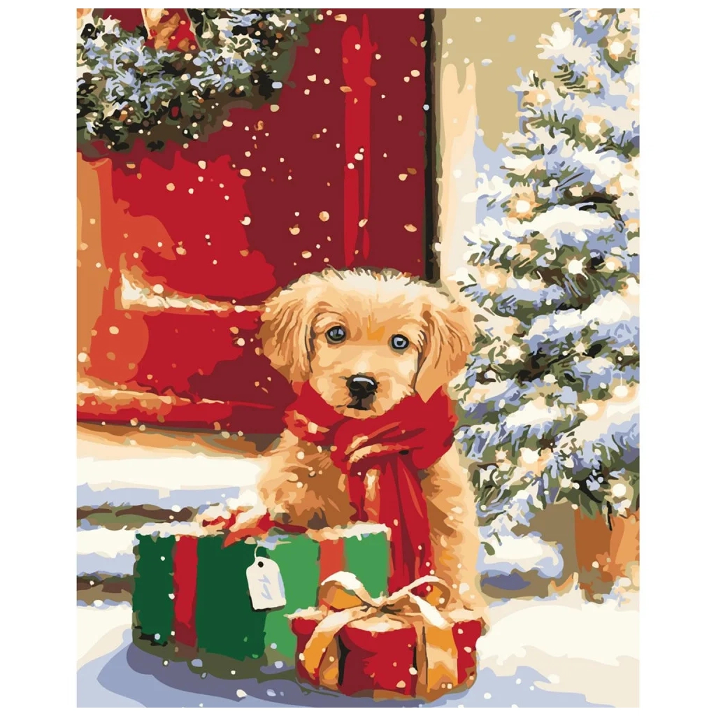 Картина по номерам Strateg Подарунок на Різдво 40х50 см (SY6199) - зображення 1