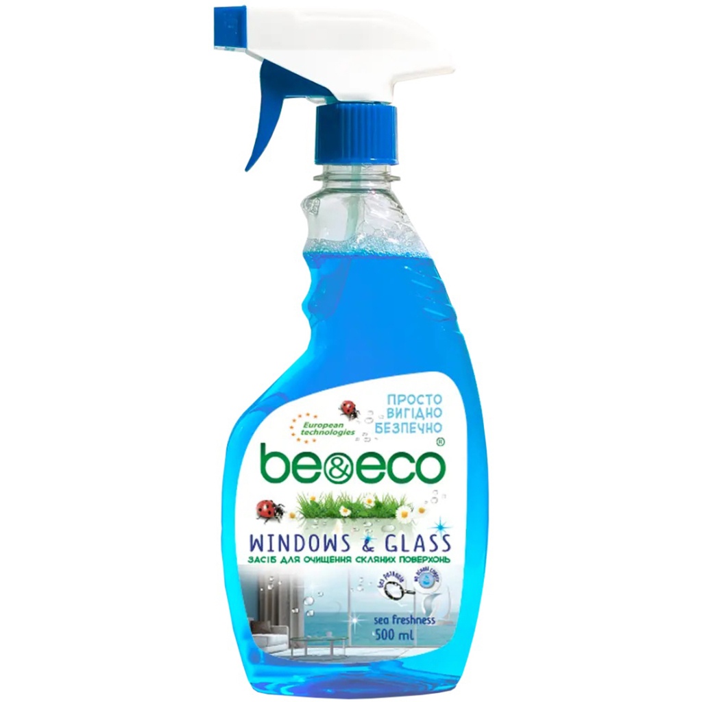Засіб для миття скла Be&Eco Морська свіжість 500 мл (4820168433450) - зображення 1