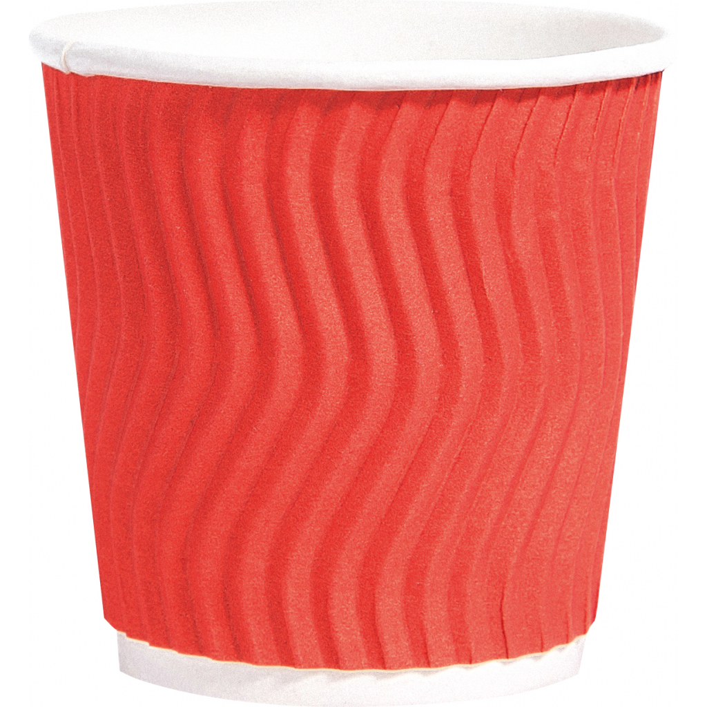 Стакани одноразові PRO service паперові Riple Червоні 110 мл 20 шт. (4823071635034) - зображення 1