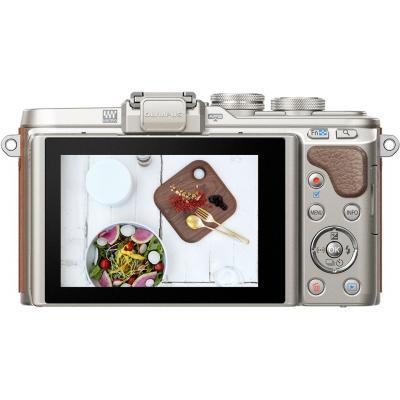 Цифровий фотоапарат Olympus E-PL8 14-42 mm Pancake Zoom Kit brown/silver (V205082NE000) - зображення 4