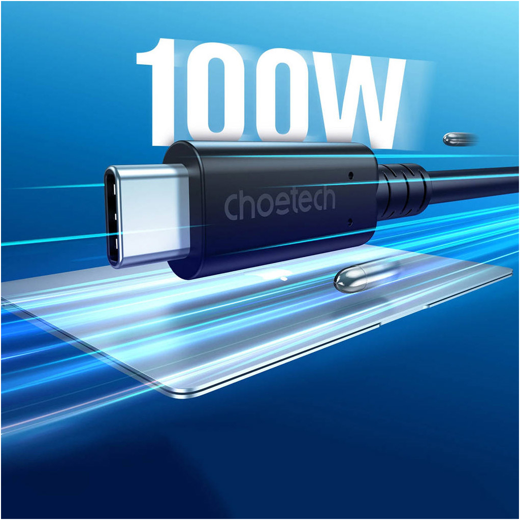 Дата кабель USB-C to USB-C 0.8m USB 4 100W 40Gbps 8K60Hz Choetech (XCC-1028) - зображення 4