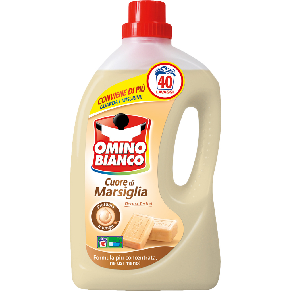 Гель для прання Omino Bianco Cuore di Marsiglia Серце Марселя 2 л (8003650010742) - зображення 1