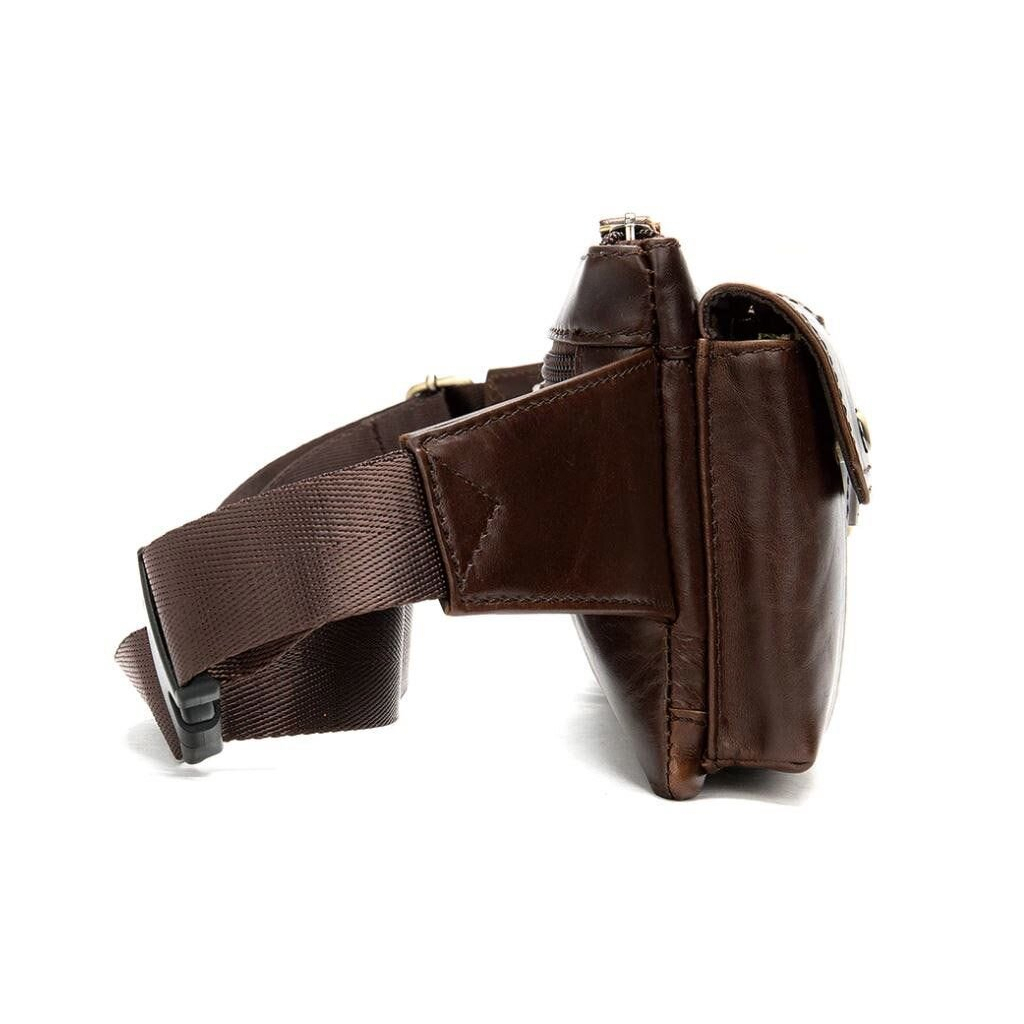 Сумка Vintage Поясна чоловіча Коричнева (14897) - зображення 6