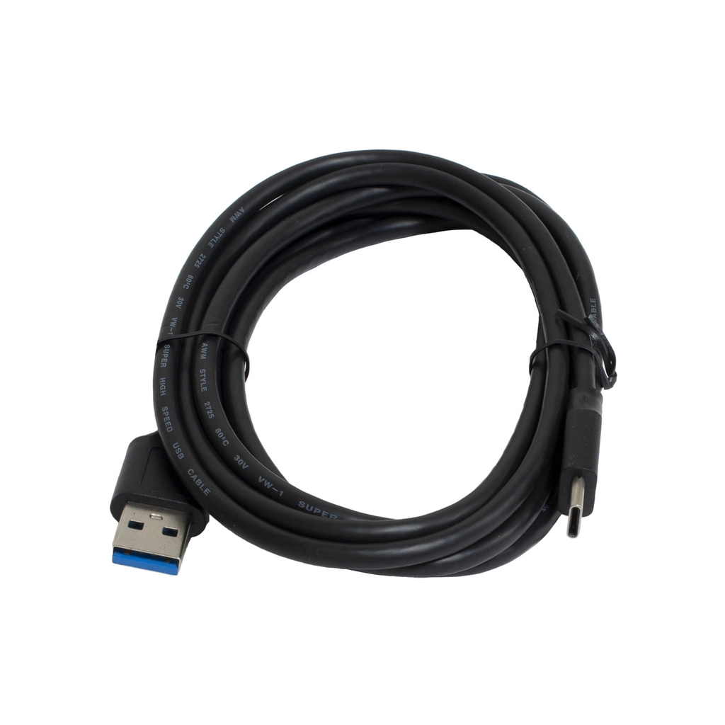 Дата кабель USB 3.0 AM to USB-C 2.0m black Patron (CAB-PN-USB3-TYPEC-2M) - зображення 1