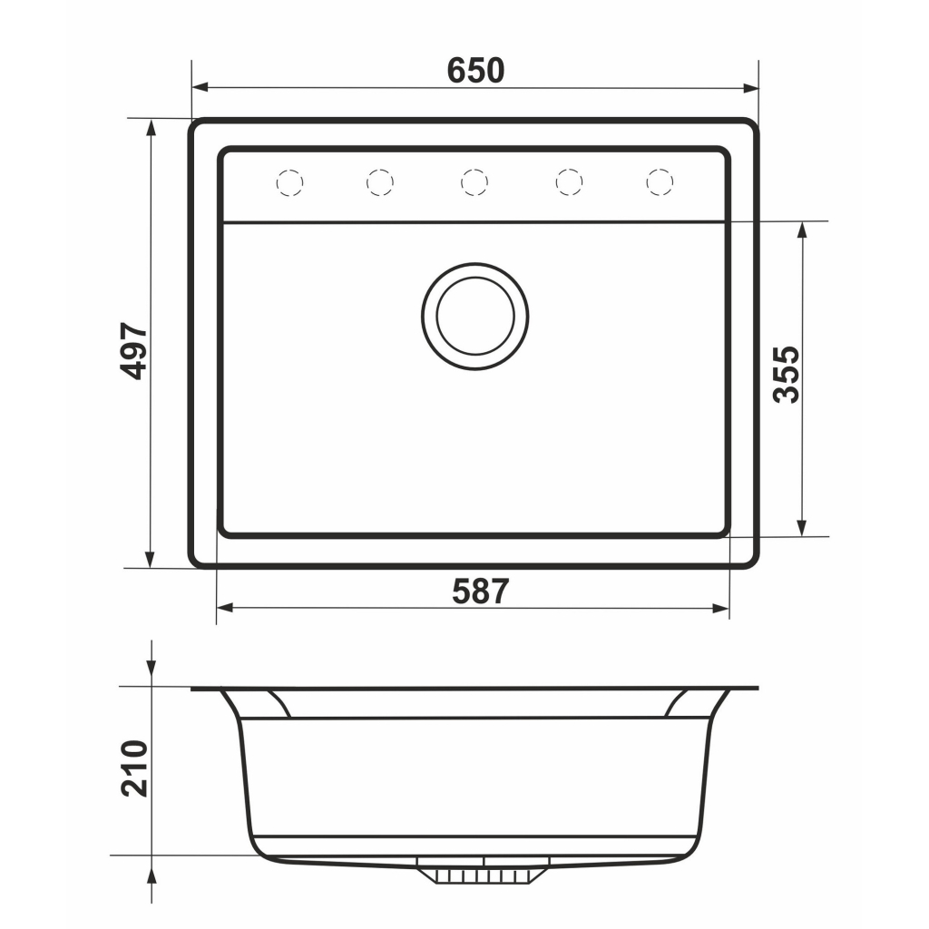 Мийка кухонна GRANADO ARTES avena з сифоном (gr3602) - зображення 7