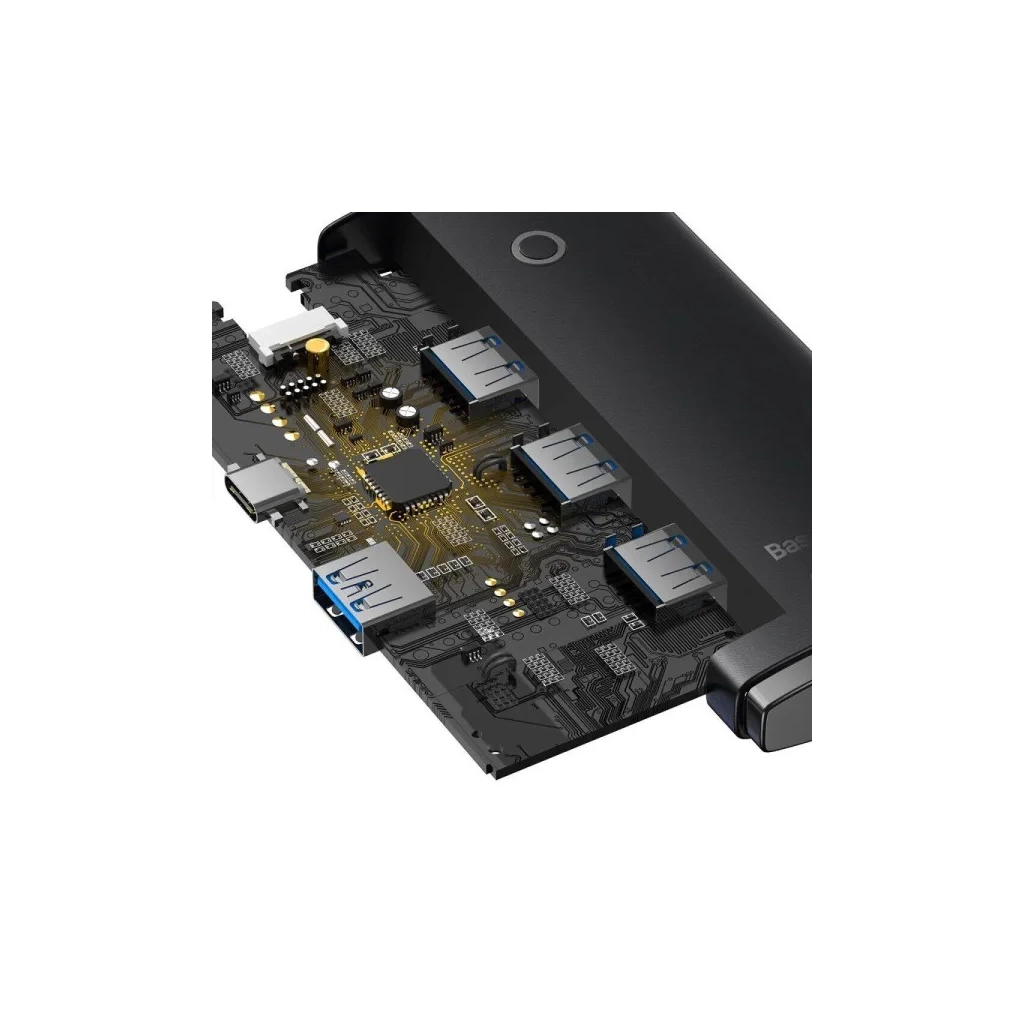 Концентратор Baseus USB-C to 4xUSB 3.0 1.0m black (WKQX030401) - изображение 8