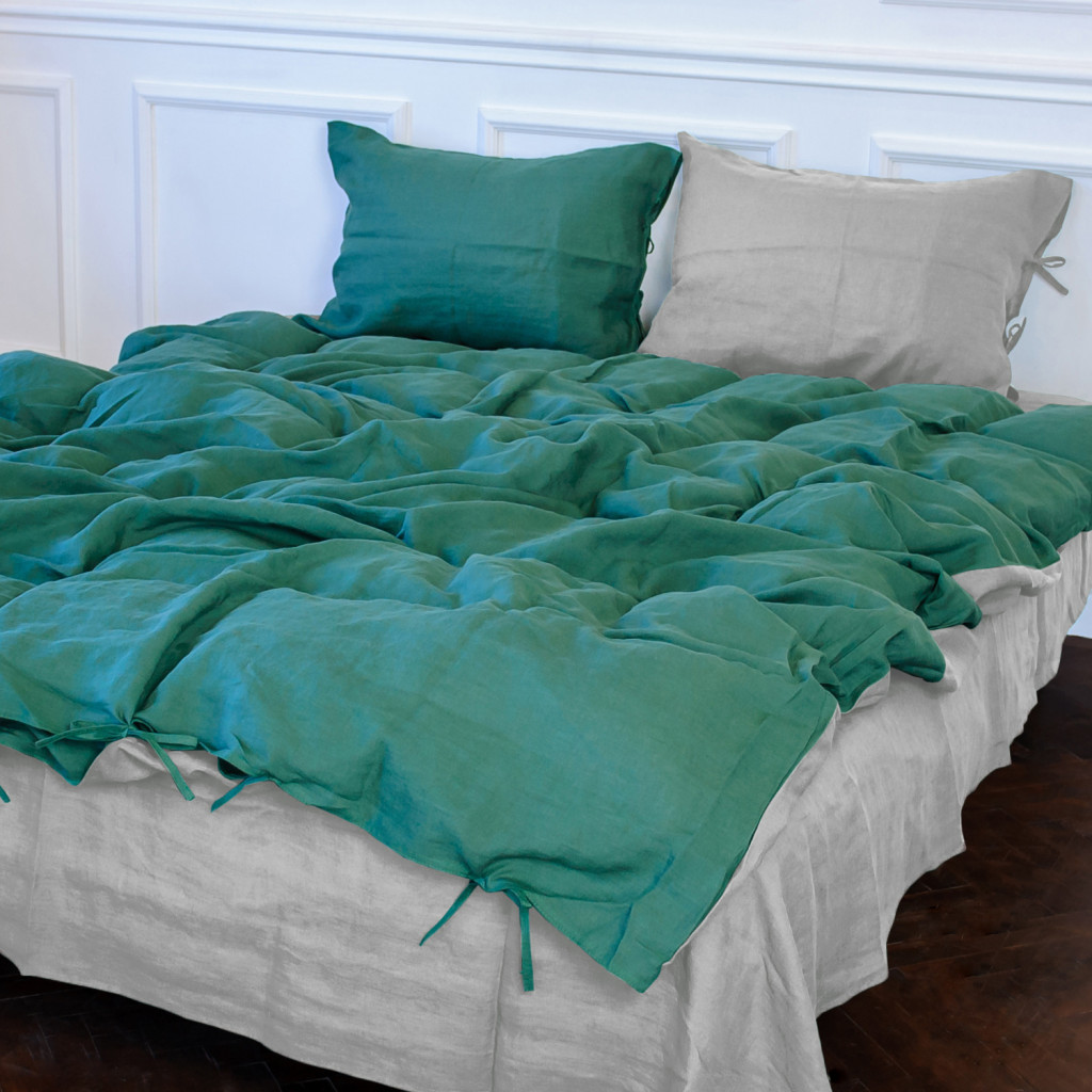 Постільна білизна MirSon Льон Green meadow 175х210 (2200005371350) - зображення 10