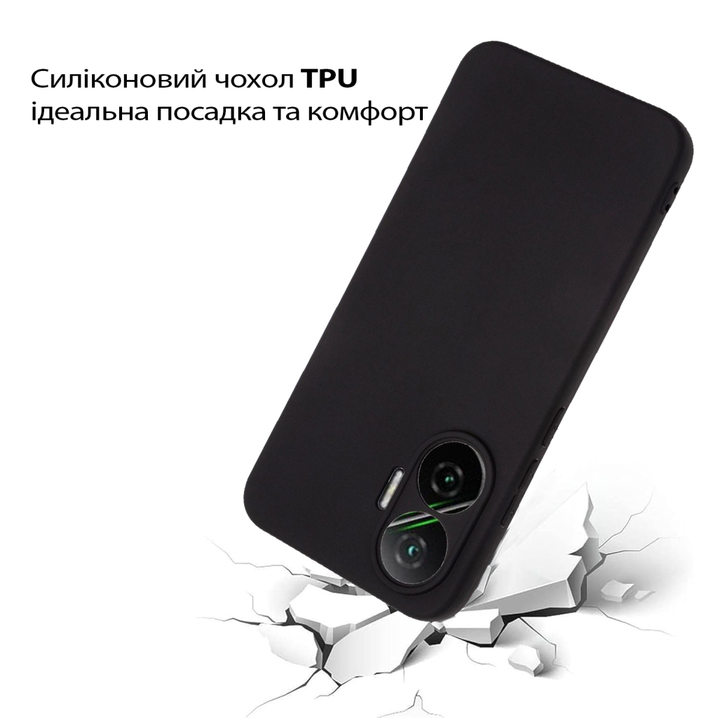 Чохол до мобільного телефона BeCover Silicone Poco F7 Black (713776) - зображення 4
