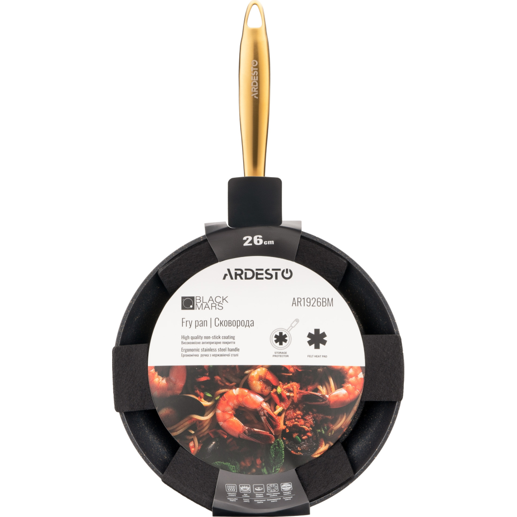 Сковорода Ardesto Black Mars Sparkle 26 см (AR1926BM) - зображення 8