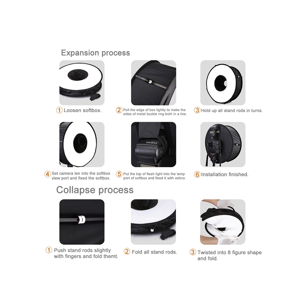 Софтбокс Puluz PU5145 45 см (PU5145) - изображение 10