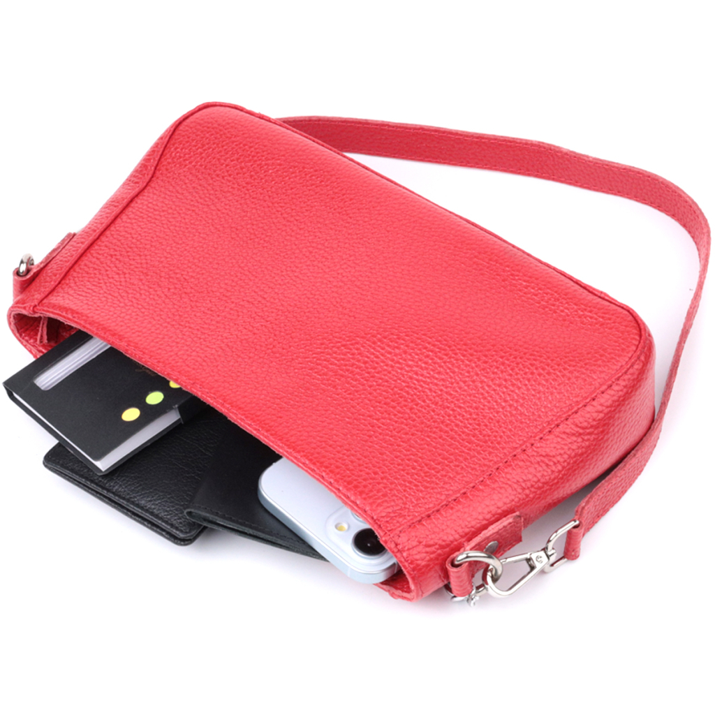 Сумка Shvigel З натуральної шкіри Червона (22836) - зображення 8