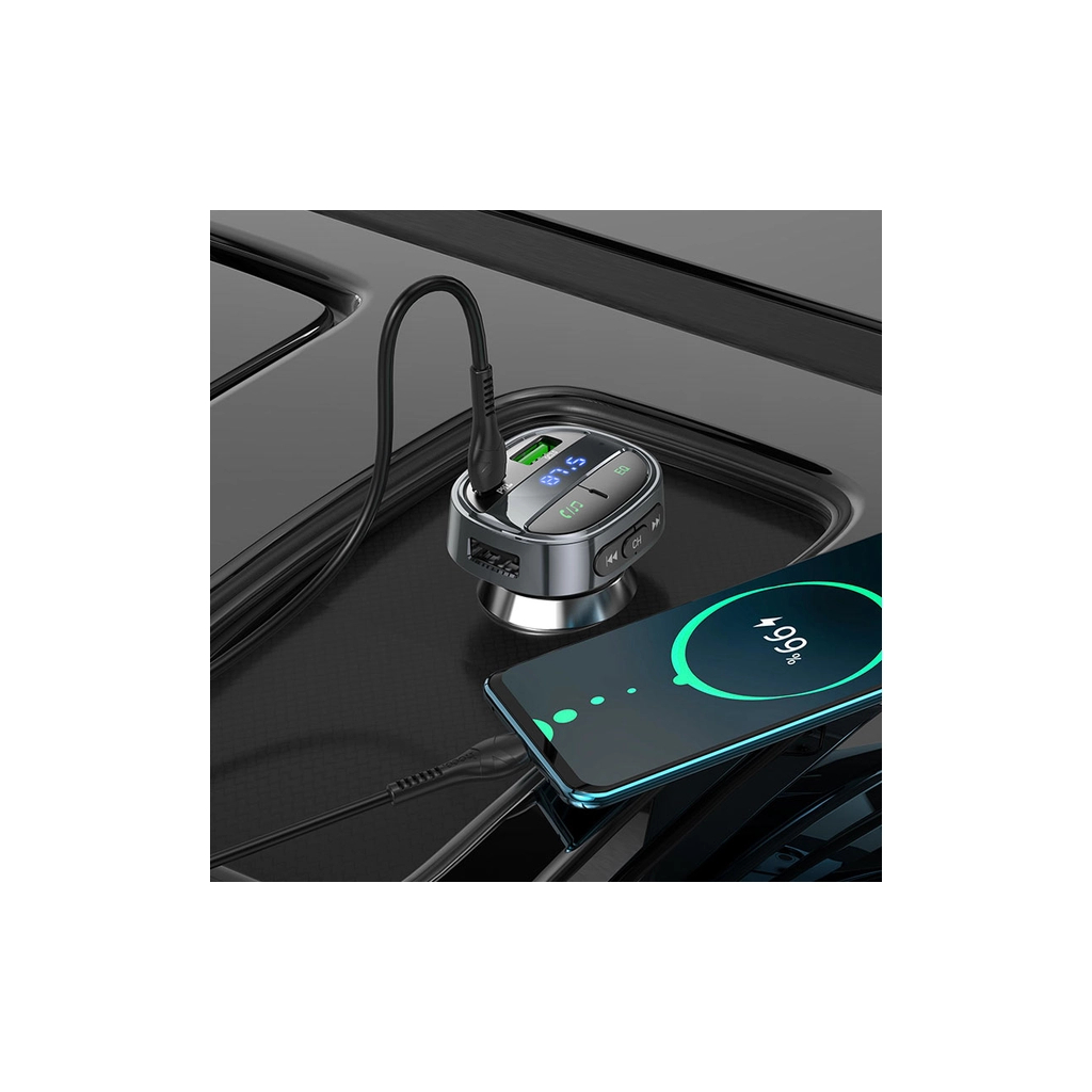 FM модулятор HOCO E70, Black, Box - изображение 5