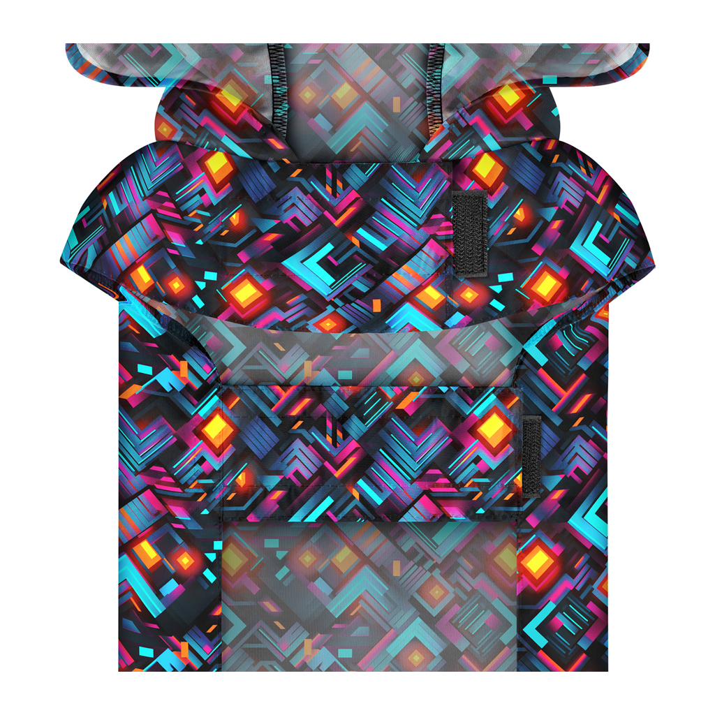 Дощовик для тварин WAUDOG Clothes Накидка з капюшоном Нескінченні світи XL (359-4058) - зображення 4