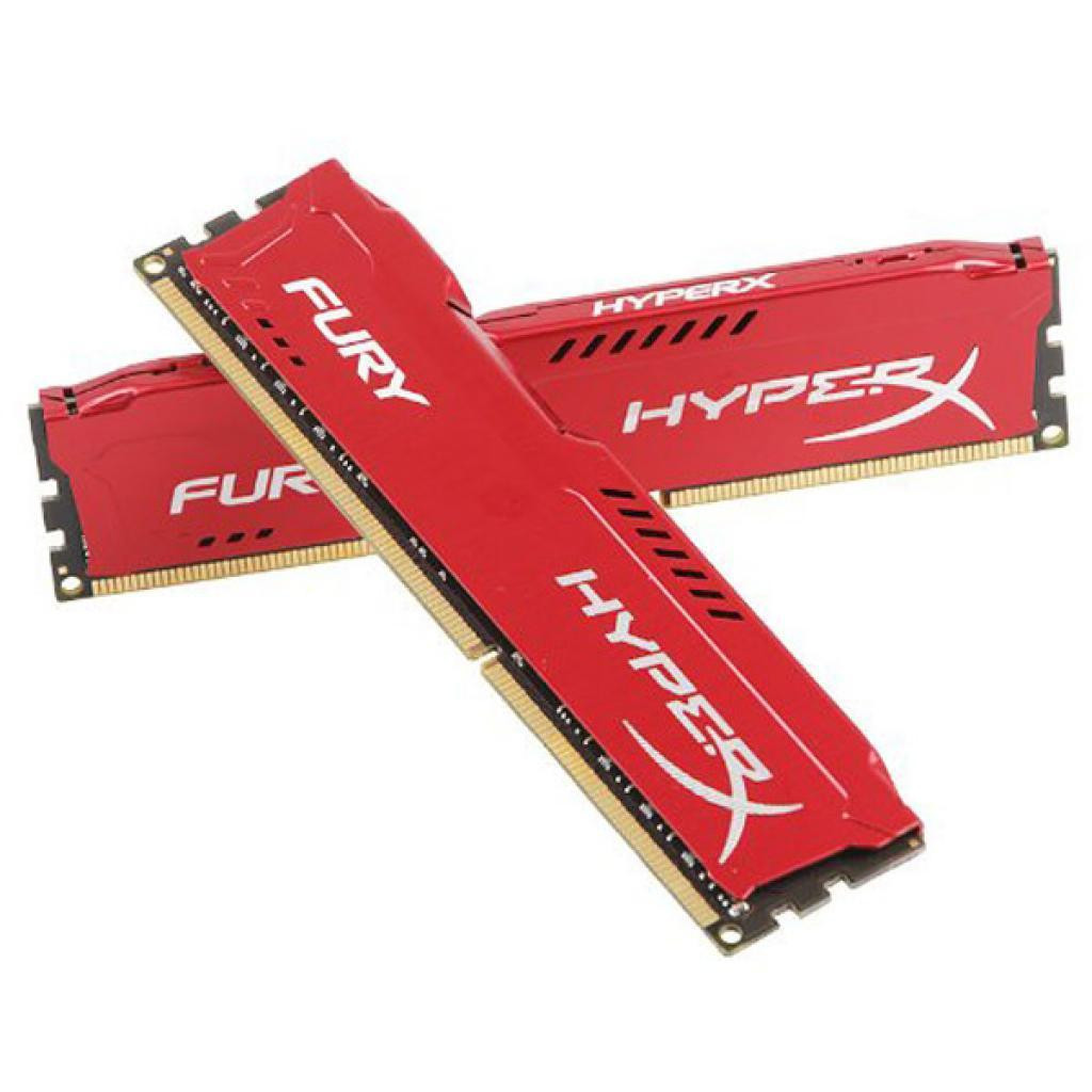 Модуль пам'яті для комп'ютера DDR4 16GB (2x8GB) 2933 MHz HyperX FURY Red Kingston Fury (ex.HyperX) (HX429C17FR2K2/16) - зображення 3