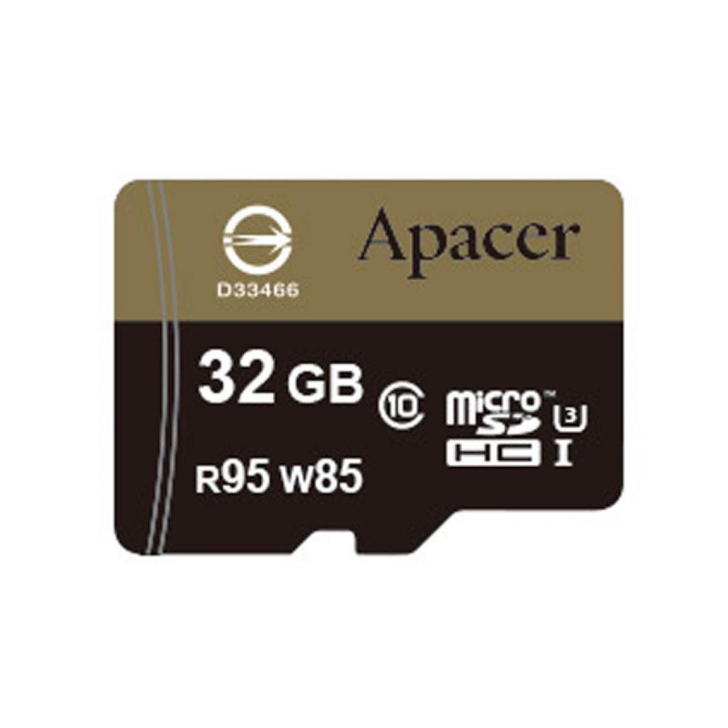 Карта пам'яті Apacer 32GB microSDHC UHS-I (95/85) U3 Class10 w/0 Adapter RP (AP32GMCSH10U4-R) - зображення 1