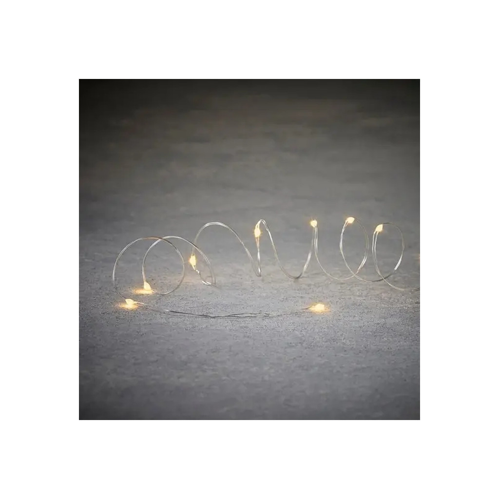Гірлянда Luca Струна срібна, 8 м, теплий білий (8718861853186) - зображення 1