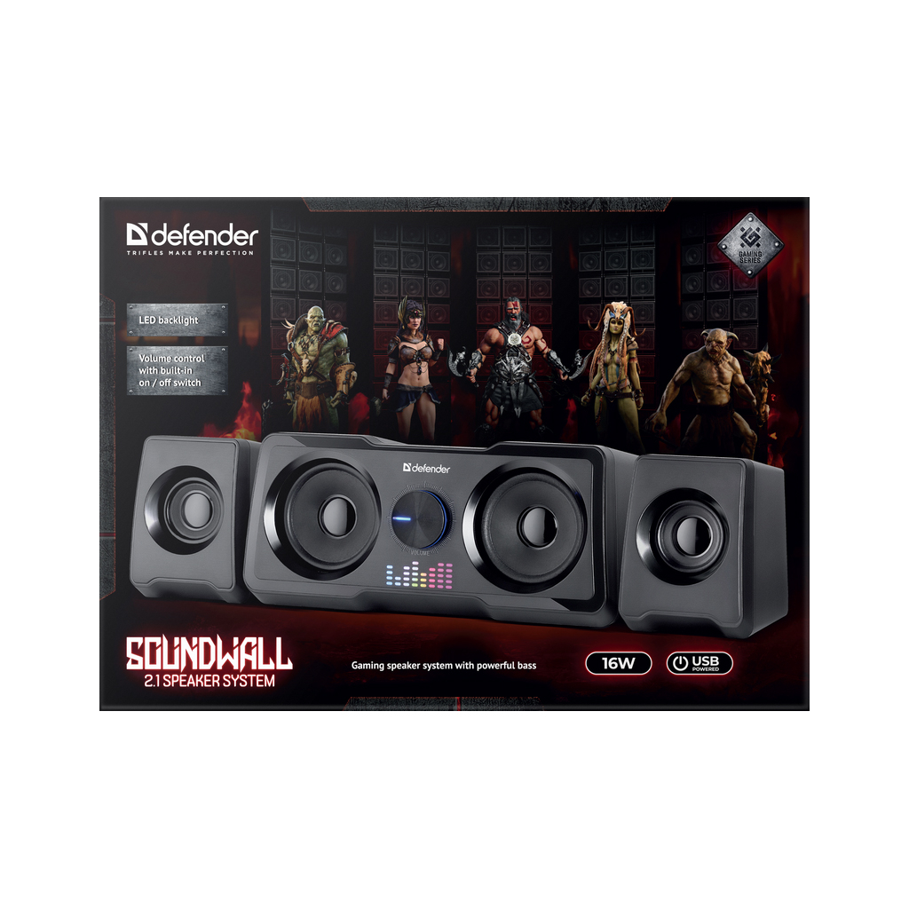 Акустична система Defender Soundwall USB Black (65214) - зображення 5