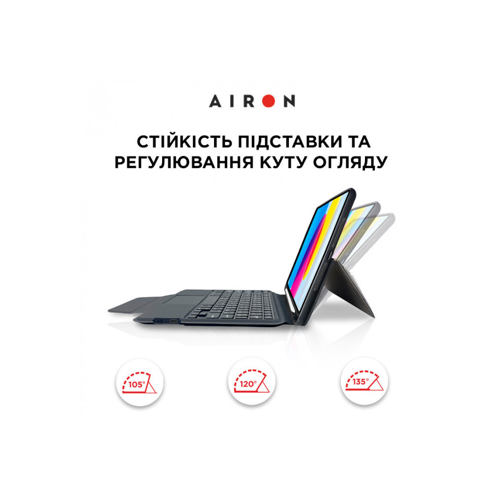 Чохол до планшета AirOn Premium iPad 10.9 10Gen 2022 10.9" with Keyboard (4822352781095) - зображення 7