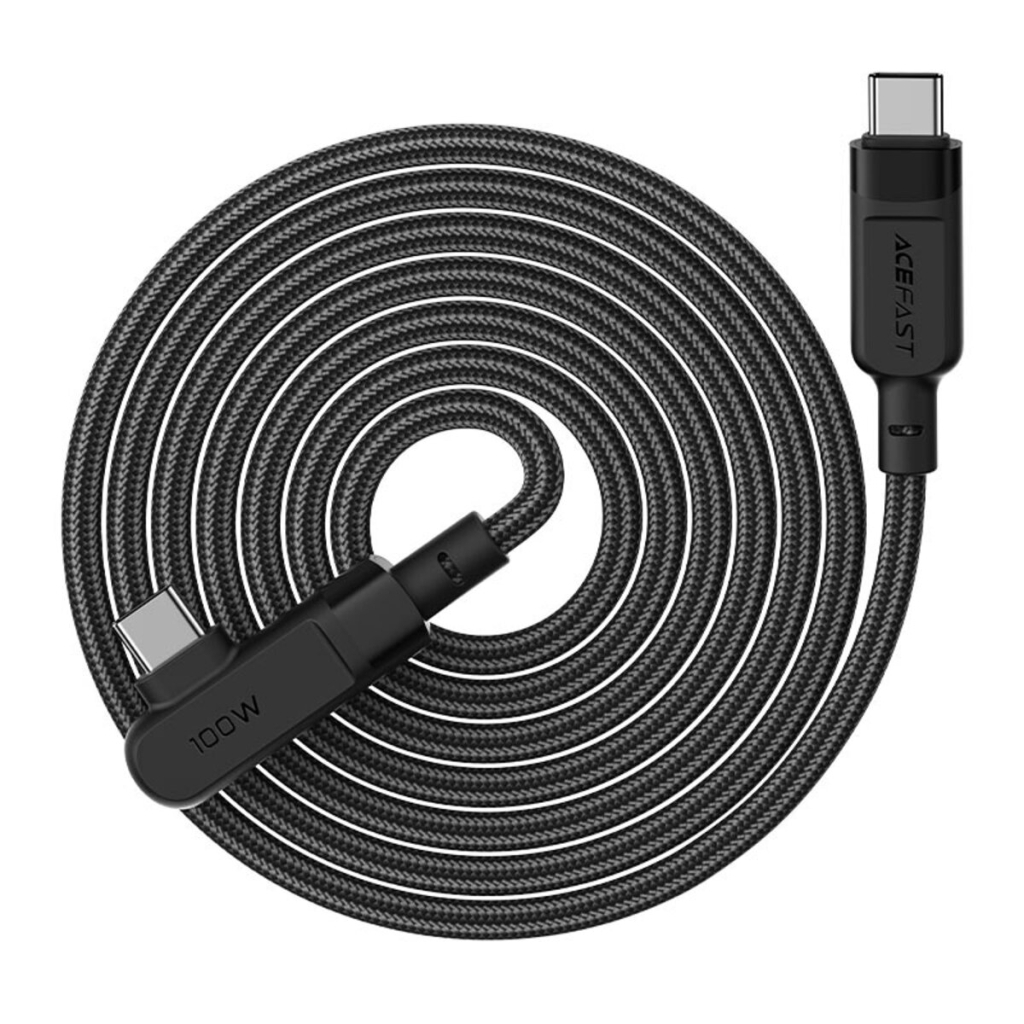 Дата кабель USB-C to USB-C 2.0m 5A 100W nylon C5-03 black Acefast (6974316281016) - зображення 3
