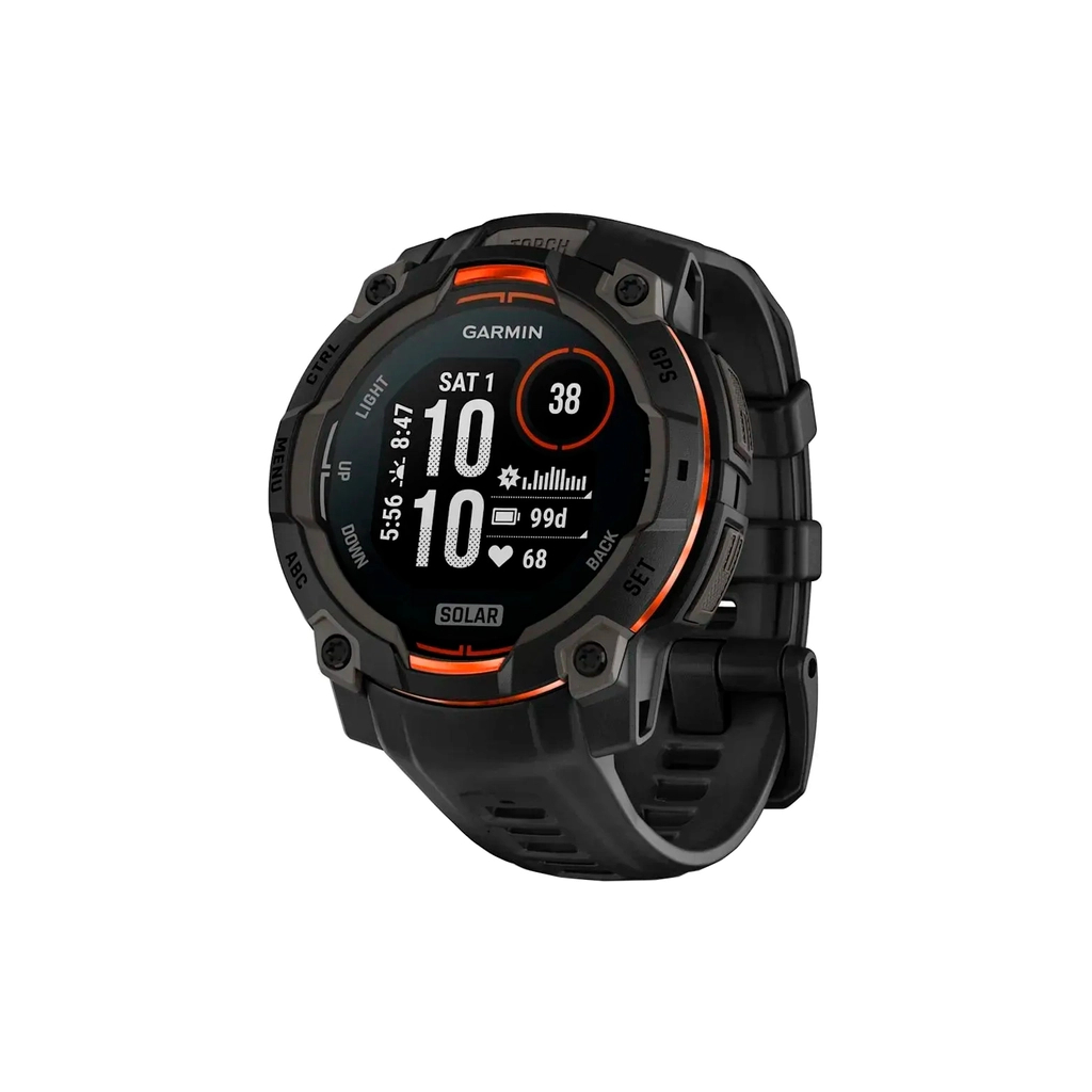 Смарт-годинник Garmin Instinct 3, 45mm, Solar, Black Bezel with Black Band, GPS смарт-годинник (010-02934-00/010-02934-40) - зображення 1