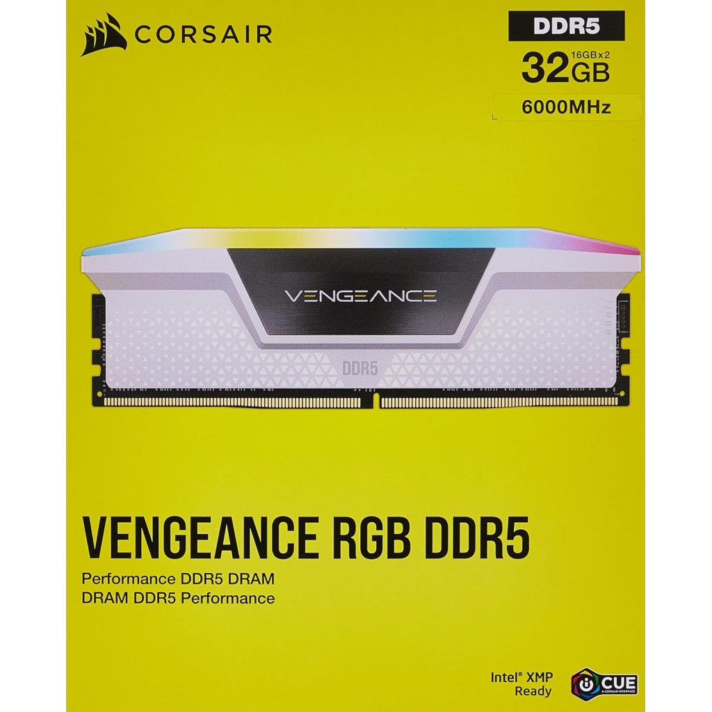 Модуль пам'яті для комп'ютера DDR5 32GB (2x16GB) 6000 MHz Vengeance RGB White Corsair (CMH32GX5M2E6000C36W) - зображення 4