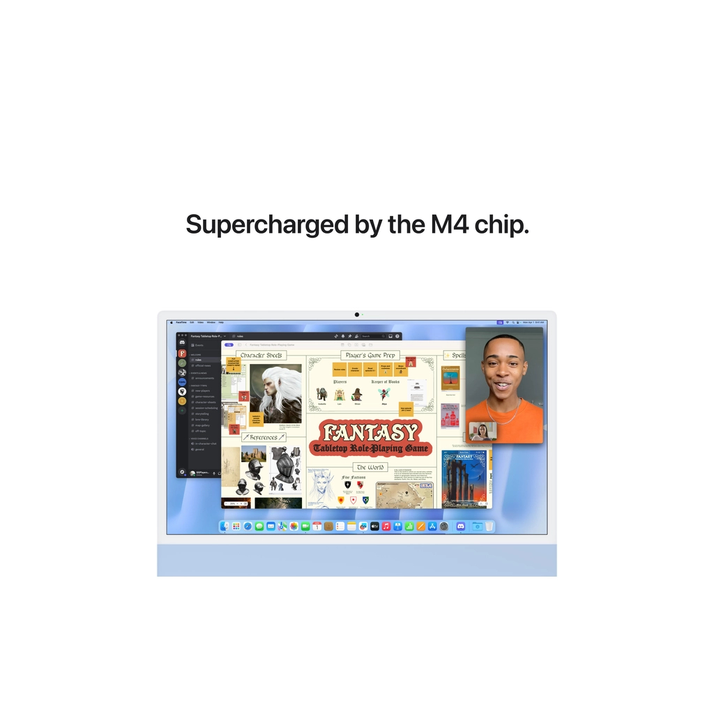 Комп'ютер Apple 24" iMac Retina 4.5K / Apple M4 (10-c/CPU, 10-c/GPU), 16, 512, Blue (MWV33UA/A) - зображення 6