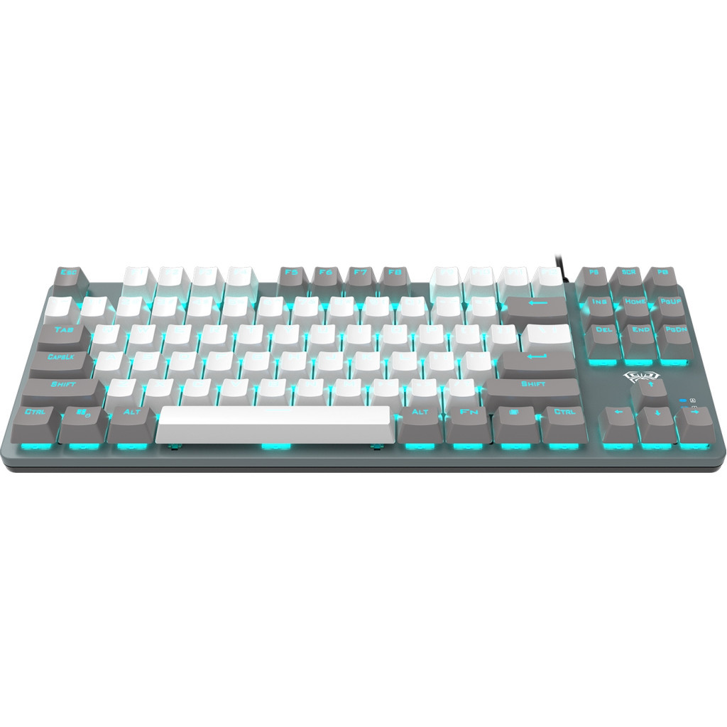 Клавіатура Aula F3287 Keycap KRGD Blue USB UA Grey/White (6948391240954) - зображення 3