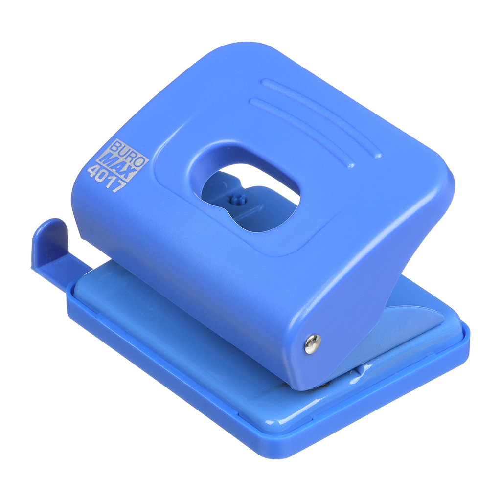 Діркопробивач Buromax пластиковий, до 20 аркушів, 120 х 82 х 53 мм, синий (BM.4017-02) - зображення 1