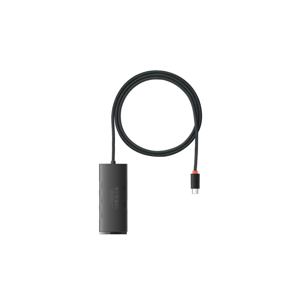 Концентратор Baseus USB-C to 4xUSB 3.0 1.0m black (WKQX030401) - изображение 2