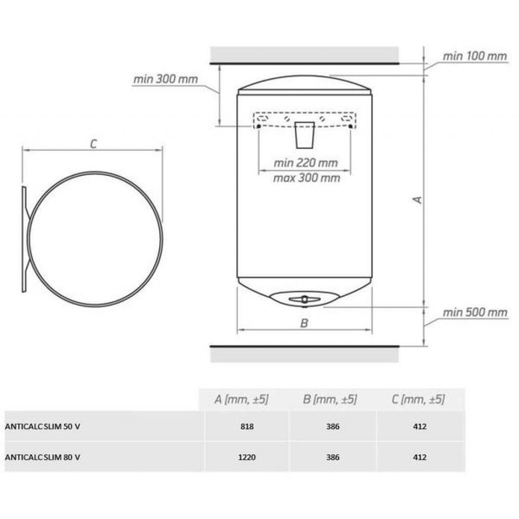 Бойлер Tesy ANTICALC SLIM 50 V - зображення 6