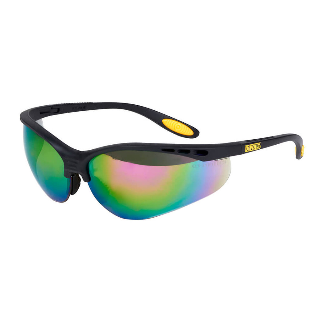 Захисні окуляри DeWALT Reinforcer, кольорові дзеркальні, полікарбонатні (DPG58-6D) - зображення 3