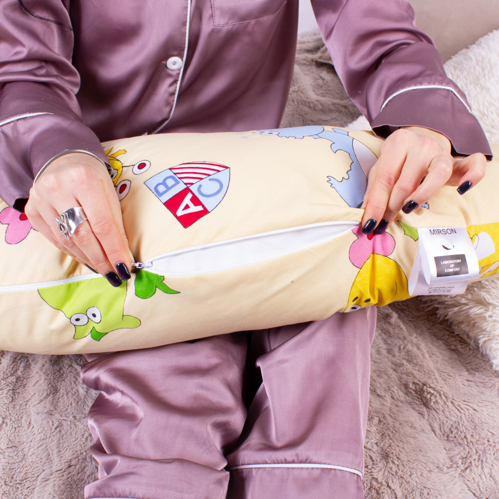 Подушка MirSon для вагітних та годування №8333 Print Line 17-0359 Libreville Бязь 30х170х20 см (2200006200581) - изображение 3