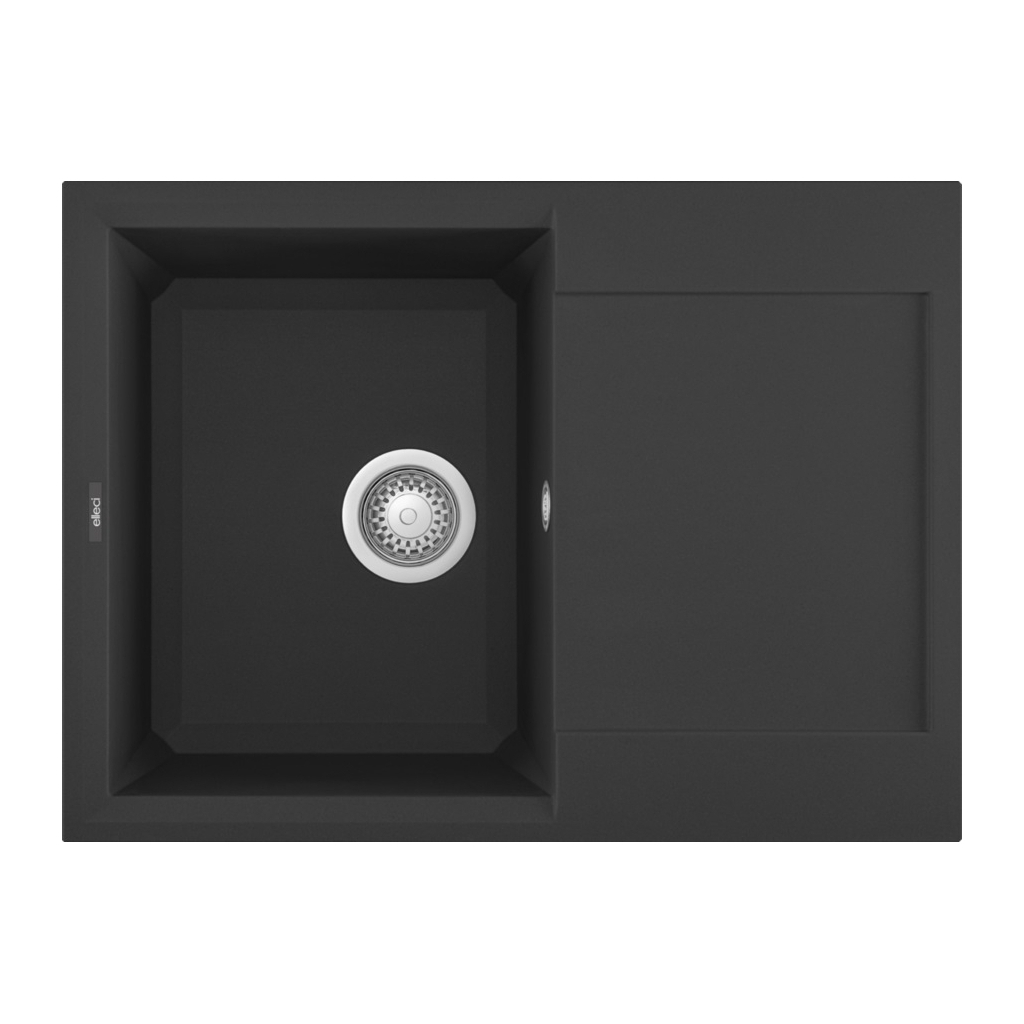 Мийка кухонна Elleci EASY 135 NERO 40 - зображення 1