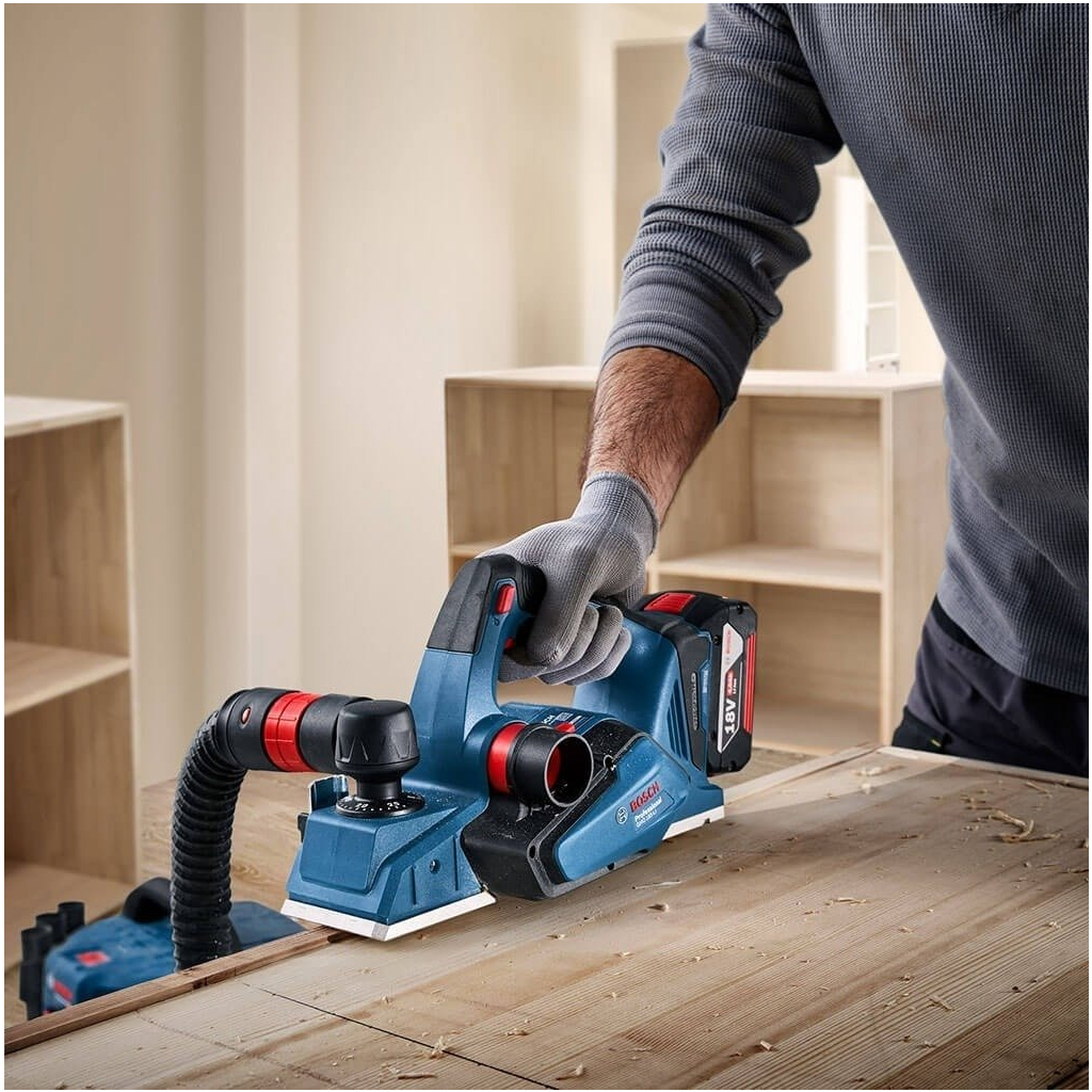 Електрорубанок Bosch GHO 185-LI, 18В, 82мм, стругання до 2.6мм, паз до 9мм (без АКБ та ЗП) (0.601.5B5.021) - зображення 4