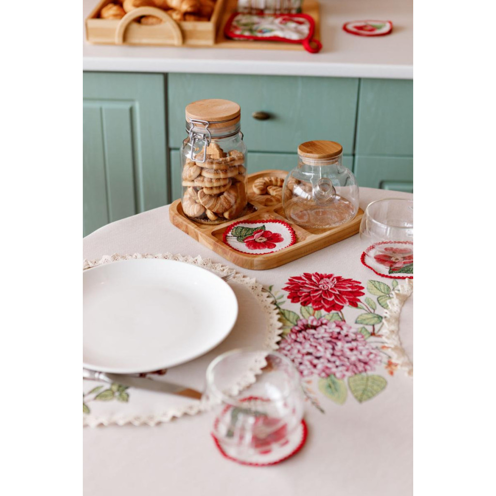 Скатертина Прованс гобеленова Гуси D-136 см (034129) - зображення 6